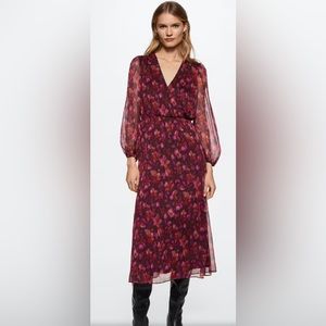 MANGO Flowy Flower Printed Dress